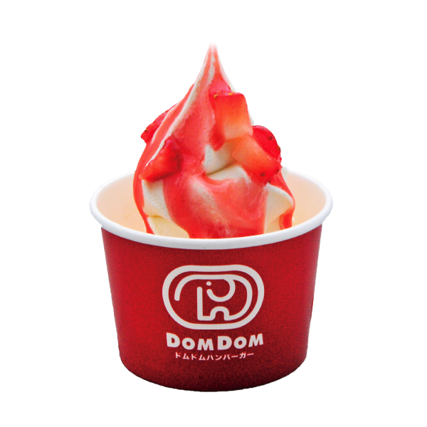 ソフトクリームサンデー　ストロベリー